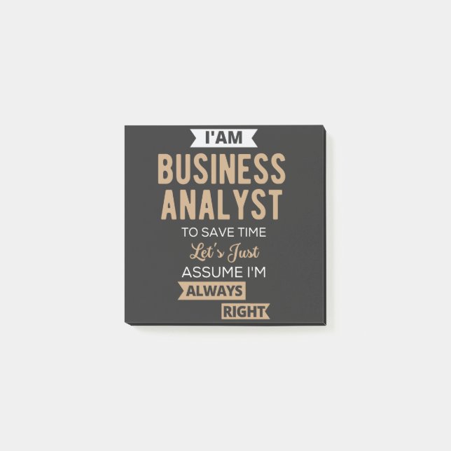 im a business analyst to save time post-it block (Framsida)