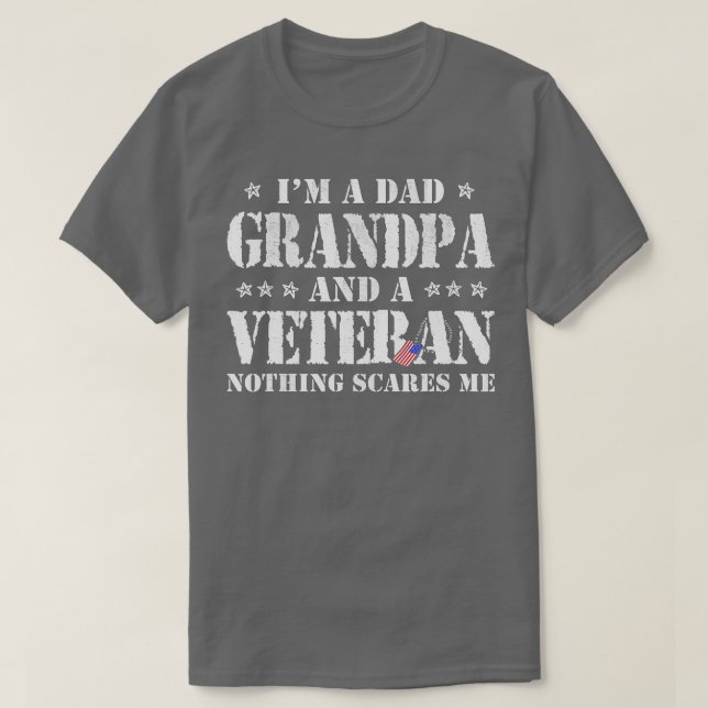 I'm A Dad Grandpa Veteran Father's Day Men  T Shirt (Design framsida)