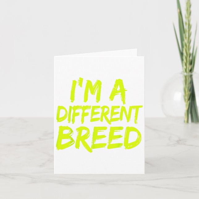 I'm A Different Breed _ Ec Motivational Work Out  Kort (Framsida)