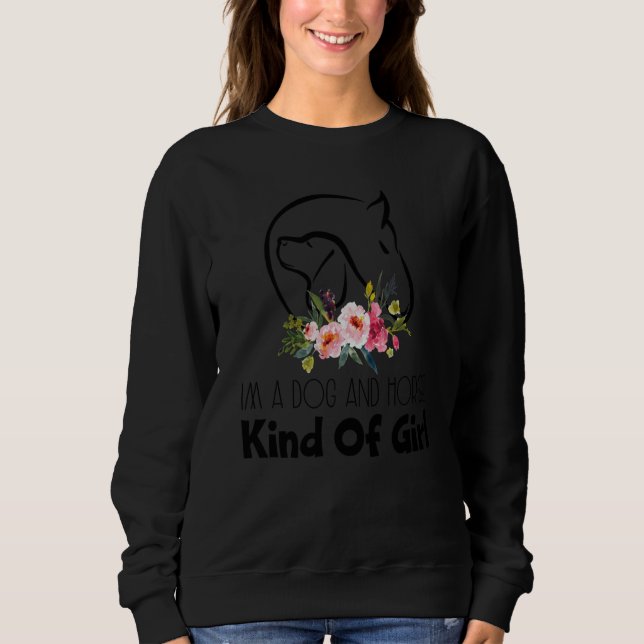 Im A Dog And Horse Kind Of Girl T Shirt (Framsida)