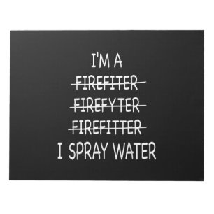 Im A Firefighter Funny Manar I Spray Vatten Fire Anteckningsblock