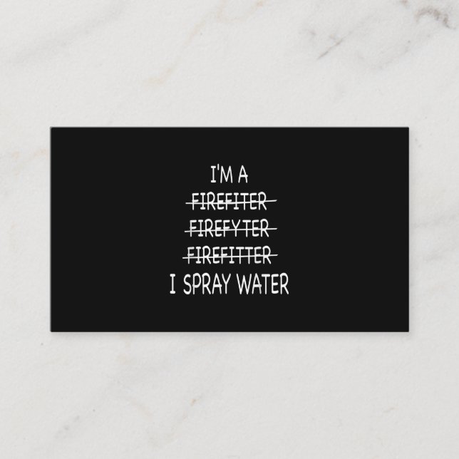 Im A Firefighter Funny Manar I Spray Vatten Fire Tidsbeställning Kort (Framsida)