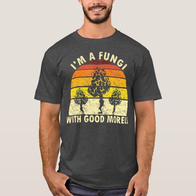 Im A Fungi Funny Mushroom Foraging Retro T Shirt (Framsida)
