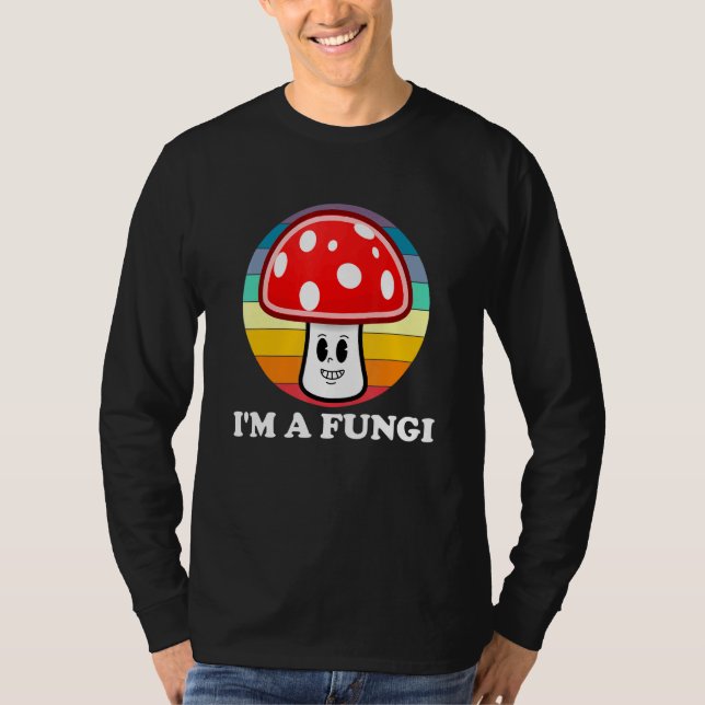 Im A Fungi Roligt Guy Pun Retro Sol T Shirt (Framsida)