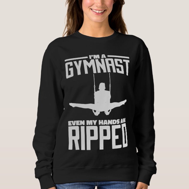 I'M A Gymnast Even My Hands Are Ripped Gymnastic L T Shirt (Framsida)