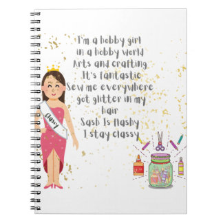 I'm a Hobby Girl in A Hobby World Notebook Anteckningsbok