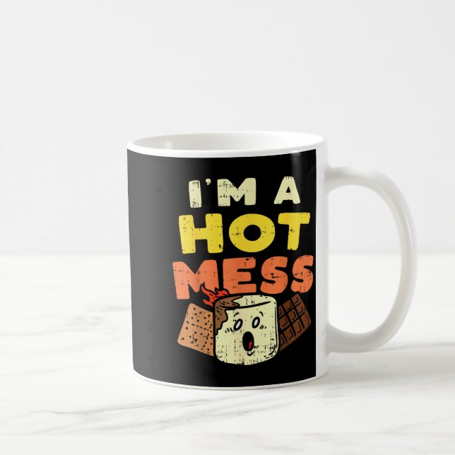 Im A Hot Mess Marshmallow Smores Summer Campfire C Kaffemugg (Höger)