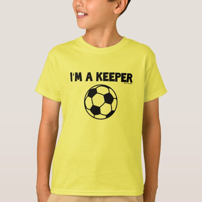 IM A KEEPER- SPORTY SLANG- SOCCER KIDSS TEE (Framsida)