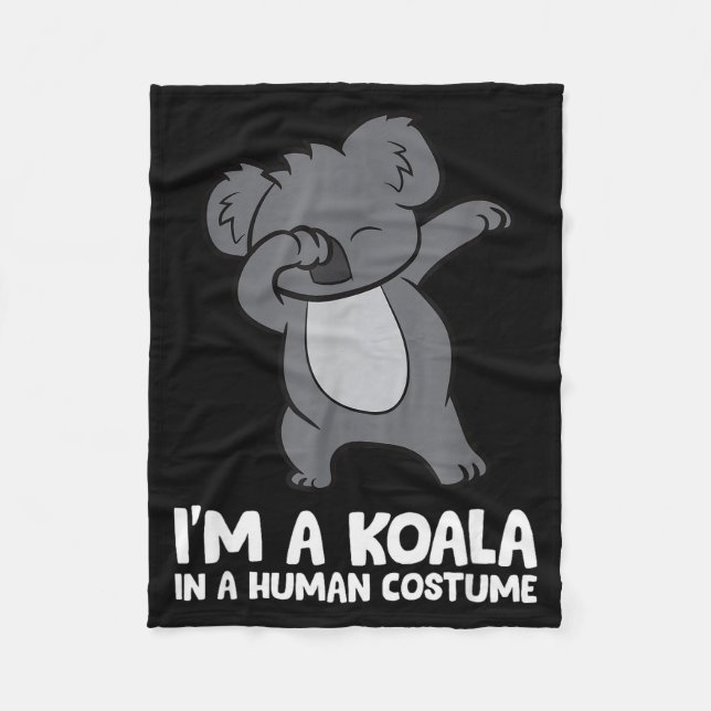 I'm A Koala In A Human Costume Funny Koala  Fleecefilt (Framsidan)