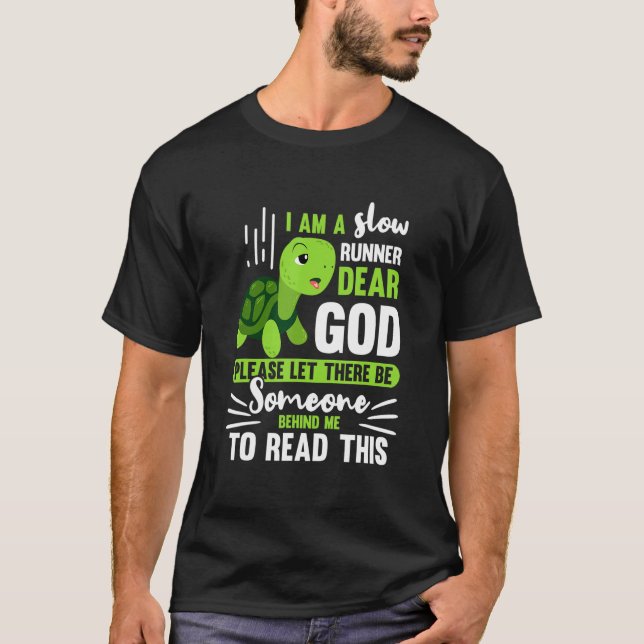 Im A Långsam turtle RunTeam för Springer T Shirt (Framsida)