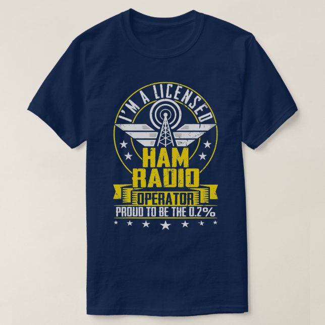 Im A Licensed Ham Radio Operator Antenna Ham Radio T Shirt (Design framsida)