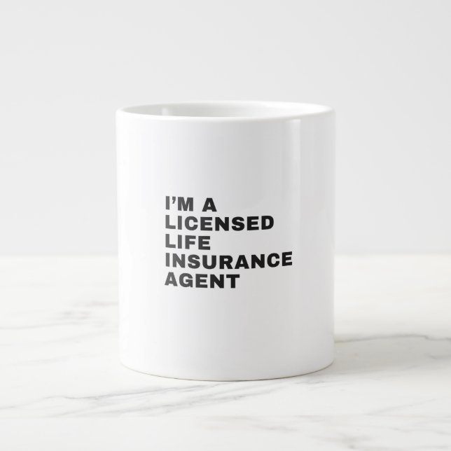 I'M A LICENSED LIFE INSURANCE AGENT JUMBO MUGG (Framsidan)