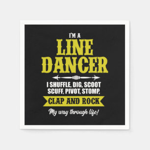 Im A Line Dancer Line Dancing Line Dance Gift Pappersservett