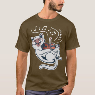 Im A Meowsician Violin Playing Cat Gift T Shirt