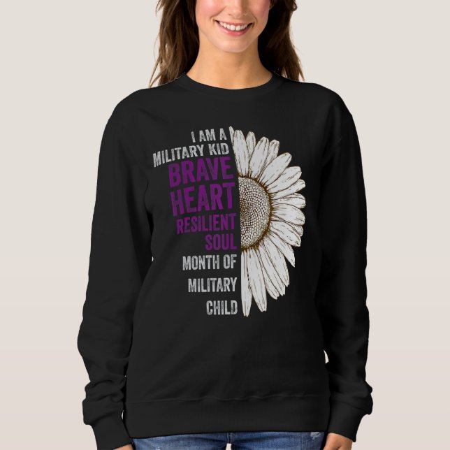 Im A Militär Kid Lila upp T Shirt (Framsida)