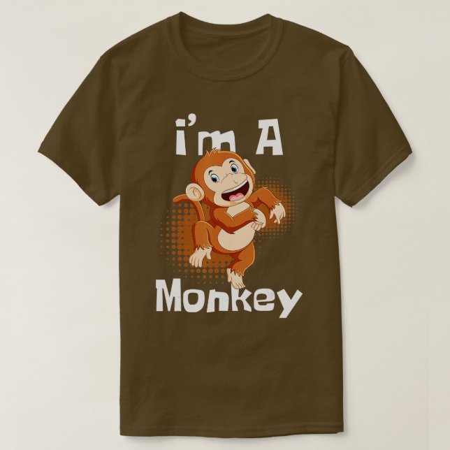 Im A Monkey Safari Zoo Animal Lover Primate Zookee T Shirt (Design framsida)