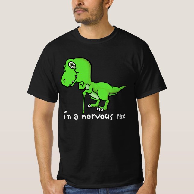 Im A Nervous Rex Mental Health Awareness Dinosaur T Shirt (Framsida)