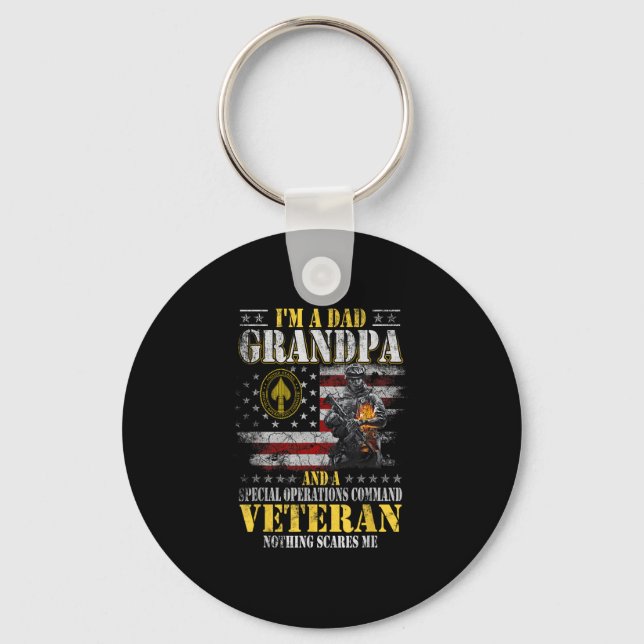 Im A Pappa Grandpa Speciell Operations Command Soc Nyckelring (Framsida)