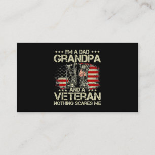 Im A Pappa Grandpa Veteran Fars dag Shirts 244 Visitkort
