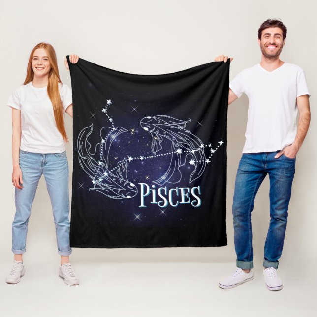 Im A Pisces Zodiac.Trendig Pisces Zodiac-tecken Fleecefilt (På plats)