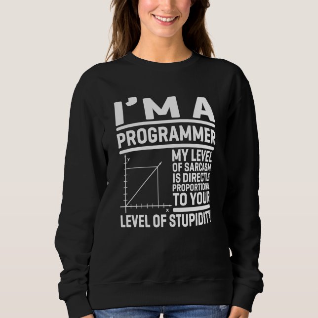 I'm A Programmer My Level Of Sarcasm Is Directly T Shirt (Framsida)