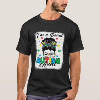 I'm A Proud Autism Aunt Love Heart Autism Awarenes T Shirt