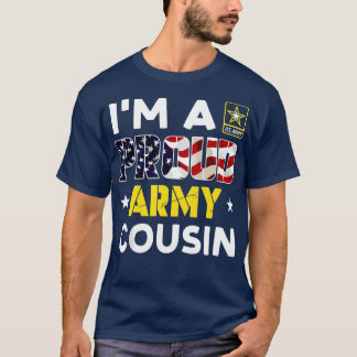 Im a Proud COUSIN USA American Flagga Family Solid T Shirt