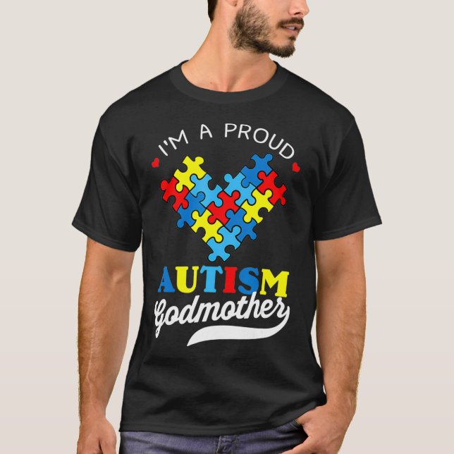 Im A Proud Godmor Autism Awareness Autistic Gud T Shirt (Framsida)