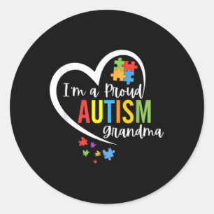 Im A Proud Grandma Kärlek Heart Autism Awareness P Runt Klistermärke