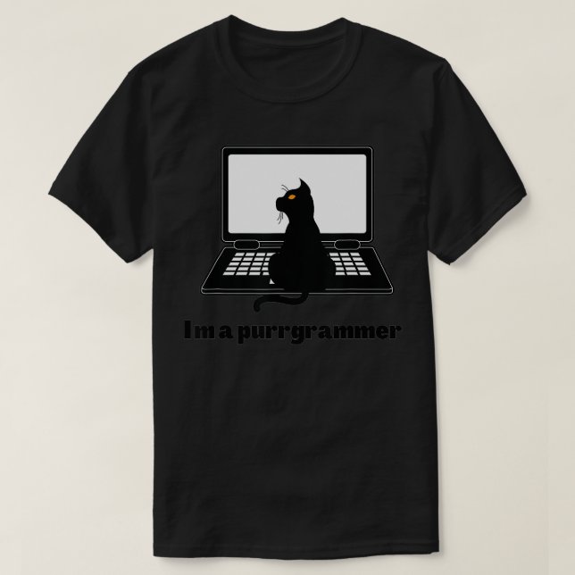 Im a purrgrammer t shirt (Design framsida)