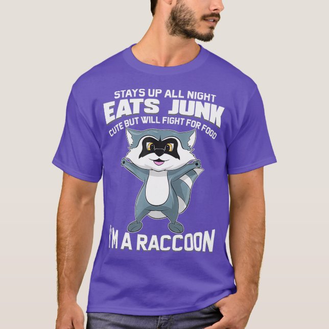 Im A Raccoon Funny Animal Gift for Sopor Panda T Shirt (Framsida)