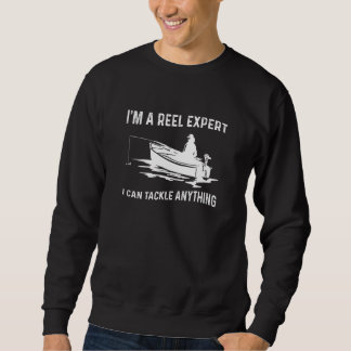 Im A Reel Expert Joke Design and Fisherman Lång Ärmad Tröja