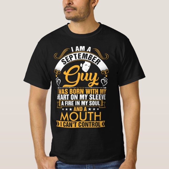 Im A September Guy Tshirt T Shirt (Framsida)