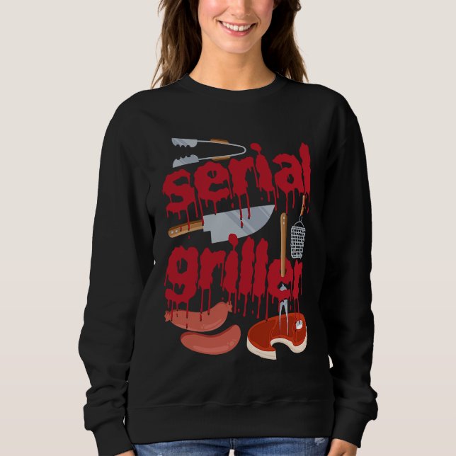 I'm A Serial Griller Funny Men Grill Barbeque Fath T Shirt (Framsida)