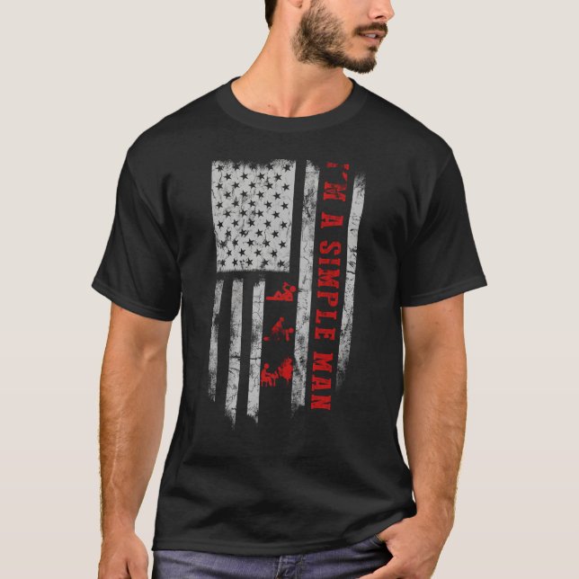 Im a Simple Man Drink Piano Tee Shirt Hoodie (Framsida)