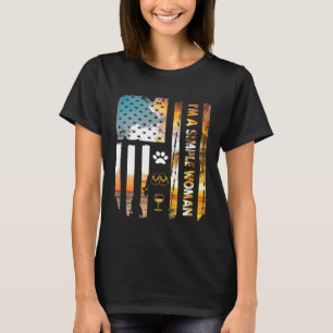 Im A Simple Woman Camping Vin Flinflip flops Kärle T Shirt