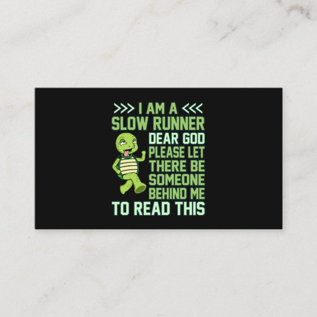 I'm A Slow Runner Turtle Half Marathon Running Lov Tilläggskort (Framsida)