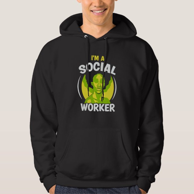 I'm A Social Worker Job Work Graduation Hoodie (Framsida)