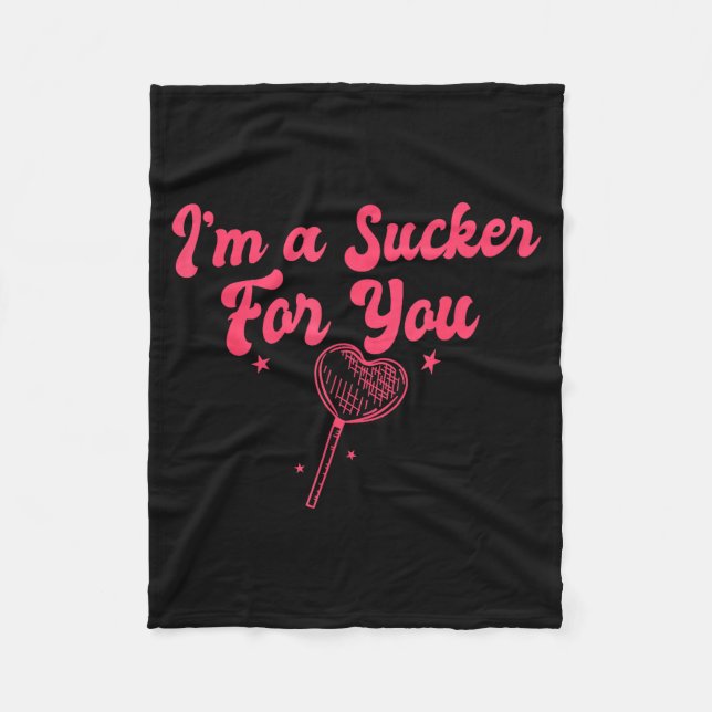 I'm A Sucker For You Romantic Valentine's Couple M Fleecefilt (Framsidan)