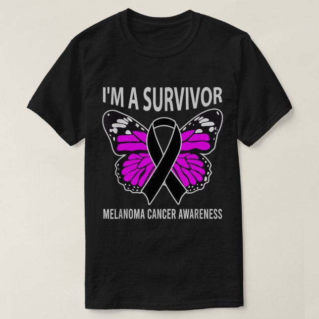 Im A Survivor Melanoma Skin Cancer Awareness T Shirt (Design framsida)