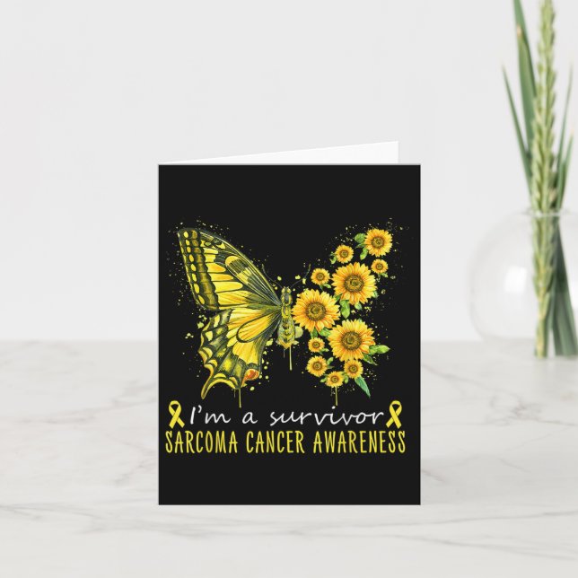 Im A Survivor Sarcoma Cancer Awareness Kort (Framsida)