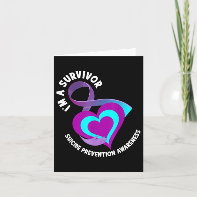 Im A Survivor Support Suicide Prevention Awareness Kort (Framsida)