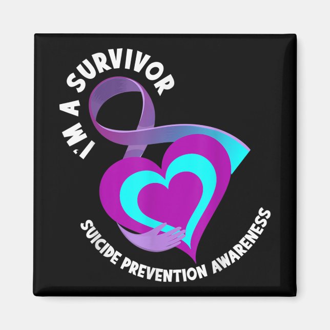 Im A Survivor Support Suicide Prevention Awareness Magnet (Framsidan)