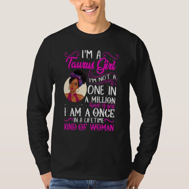 I'm A Taurus Girl Black Women April May Bday_1 T Shirt (Framsida)