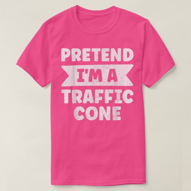 I'm A Traffic Cone Costume Orange Lazy Halloween 5 T Shirt (Design framsida)