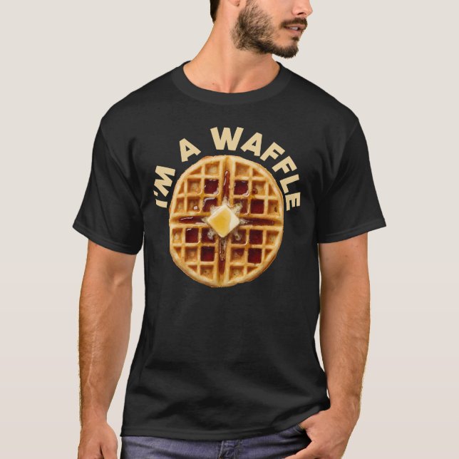 I'm A Waffle Costume Breakfast Halloween Waffle T Shirt (Framsida)