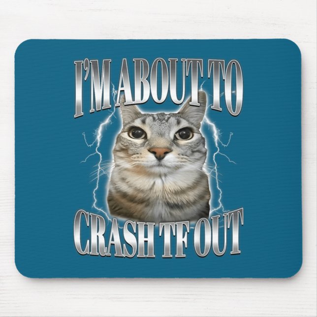 I'm About To Crash Out Funny Staring Cat Brainrot  Musmatta (Framsidan)