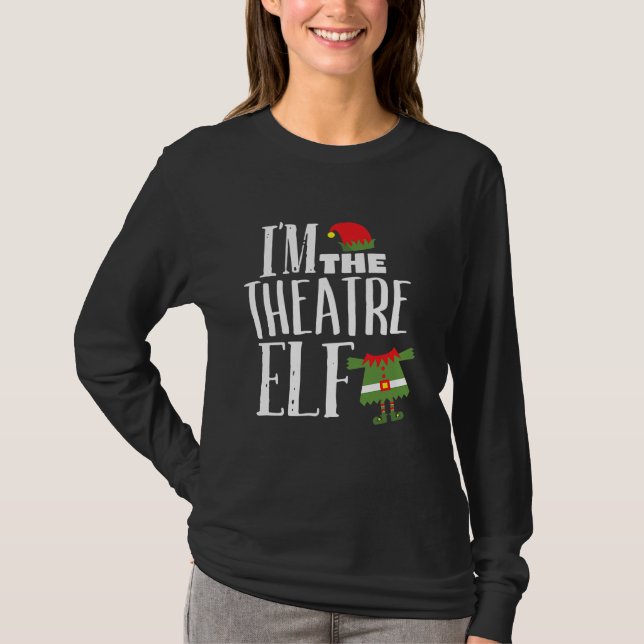 Im Actres Elf Matching Acting Crew Roligt jul T Shirt (Framsida)