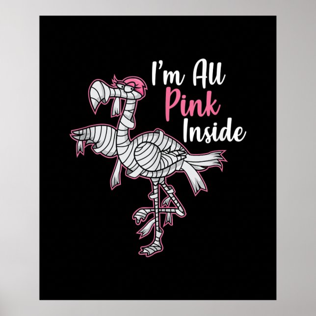 Im All Rosa Inside Funny Halloween Flamingo Gift Poster (Framsidan)