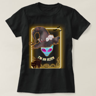 "I'M AN ALIEN" Halloween T-Shirt: Neon Design T Shirt